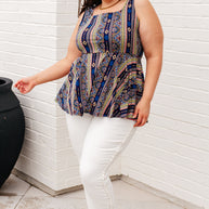 Cool Connections Peplum Tank-Tops-Ave Shops-[option4]-[option5]-[option6]-[option7]-[option8]-Shop-Boutique-Clothing-for-Women-Online