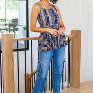 Cool Connections Peplum Tank-Tops-Ave Shops-[option4]-[option5]-[option6]-[option7]-[option8]-Shop-Boutique-Clothing-for-Women-Online