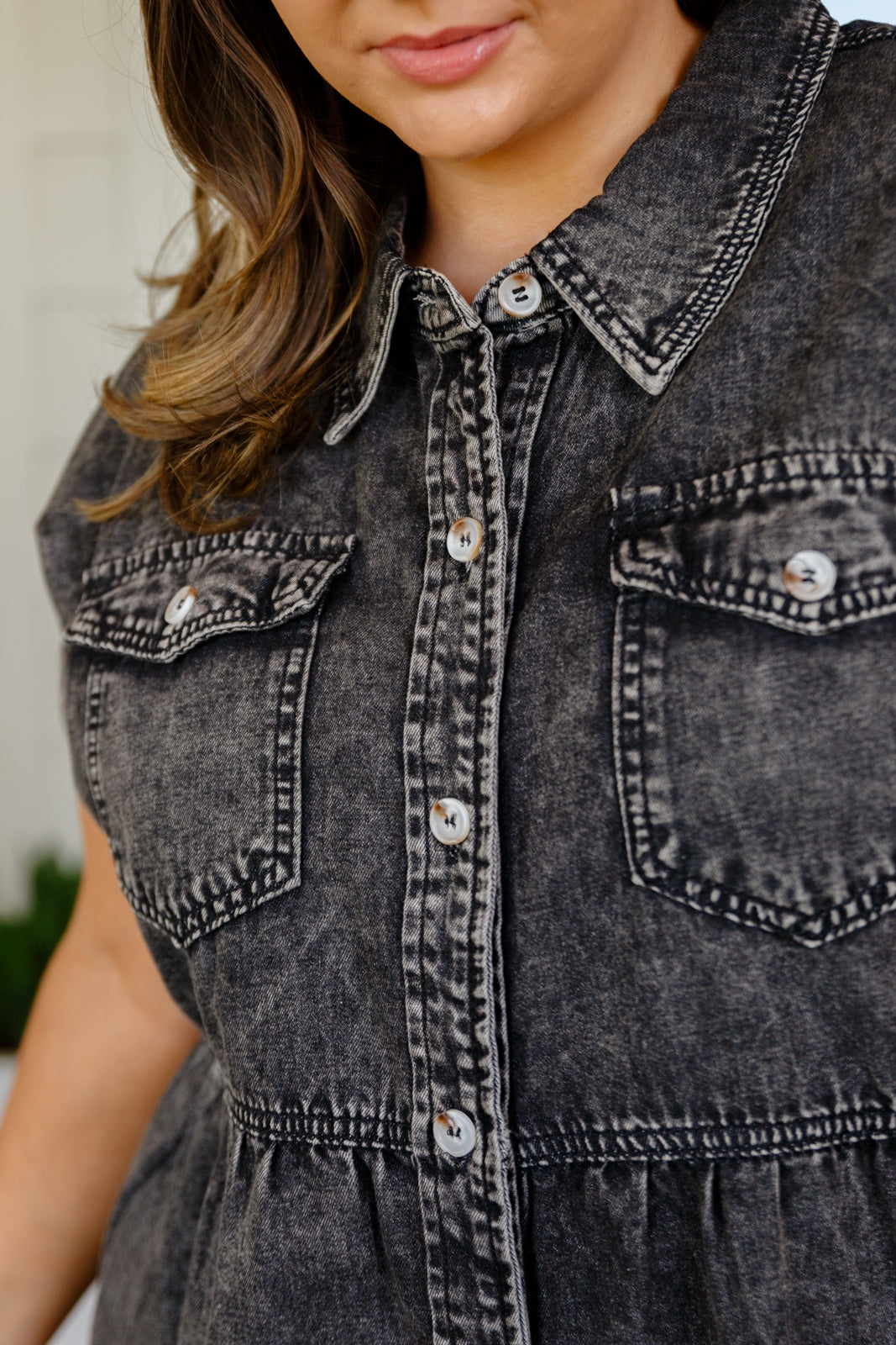 Cool and Carefree Denim Button Down-Denim-Ave Shops-[option4]-[option5]-[option6]-[option7]-[option8]-Shop-Boutique-Clothing-for-Women-Online