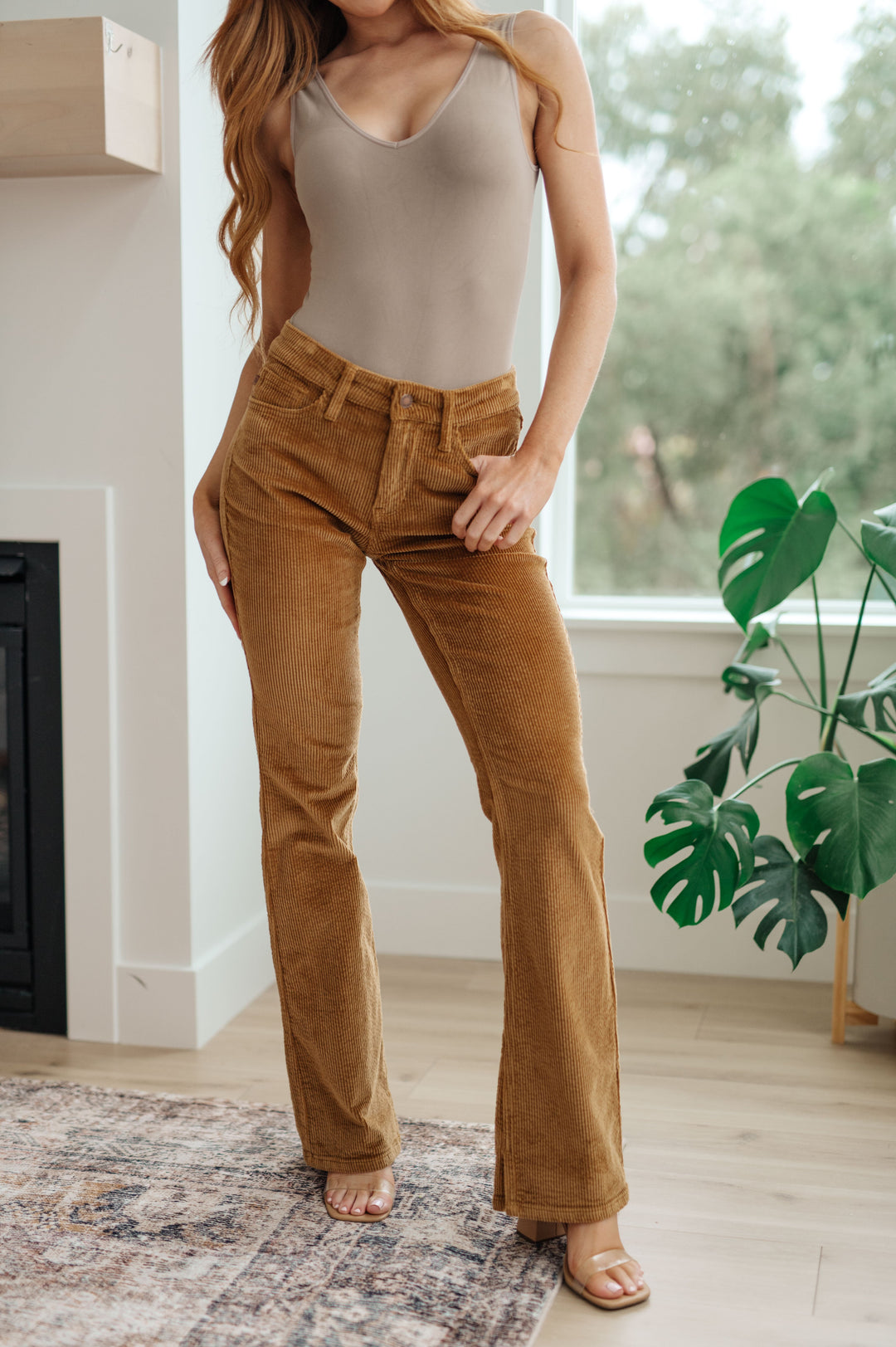 Cordelia Bootcut Corduroy Pants in Camel-Bottoms-Ave Shops-[option4]-[option5]-[option6]-[option7]-[option8]-Shop-Boutique-Clothing-for-Women-Online