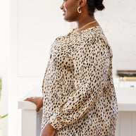 Countless Memories Split Neckline Dot Print Top-Womens-Ave Shops-[option4]-[option5]-[option6]-[option7]-[option8]-Shop-Boutique-Clothing-for-Women-Online