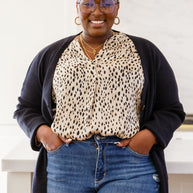 Countless Memories Split Neckline Dot Print Top-Womens-Ave Shops-[option4]-[option5]-[option6]-[option7]-[option8]-Shop-Boutique-Clothing-for-Women-Online