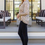 Countless Memories Split Neckline Dot Print Top-Womens-Ave Shops-[option4]-[option5]-[option6]-[option7]-[option8]-Shop-Boutique-Clothing-for-Women-Online