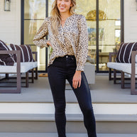 Countless Memories Split Neckline Dot Print Top-Womens-Ave Shops-[option4]-[option5]-[option6]-[option7]-[option8]-Shop-Boutique-Clothing-for-Women-Online