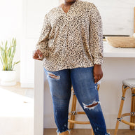 Countless Memories Split Neckline Dot Print Top-Womens-Ave Shops-[option4]-[option5]-[option6]-[option7]-[option8]-Shop-Boutique-Clothing-for-Women-Online