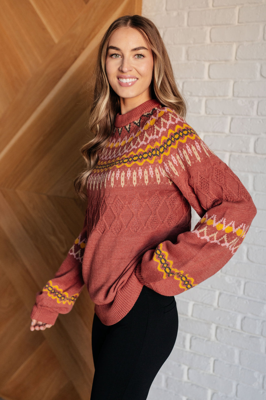 Cozy Chalet Fair Isle Sweater-Tops-Ave Shops-[option4]-[option5]-[option6]-[option7]-[option8]-Shop-Boutique-Clothing-for-Women-Online