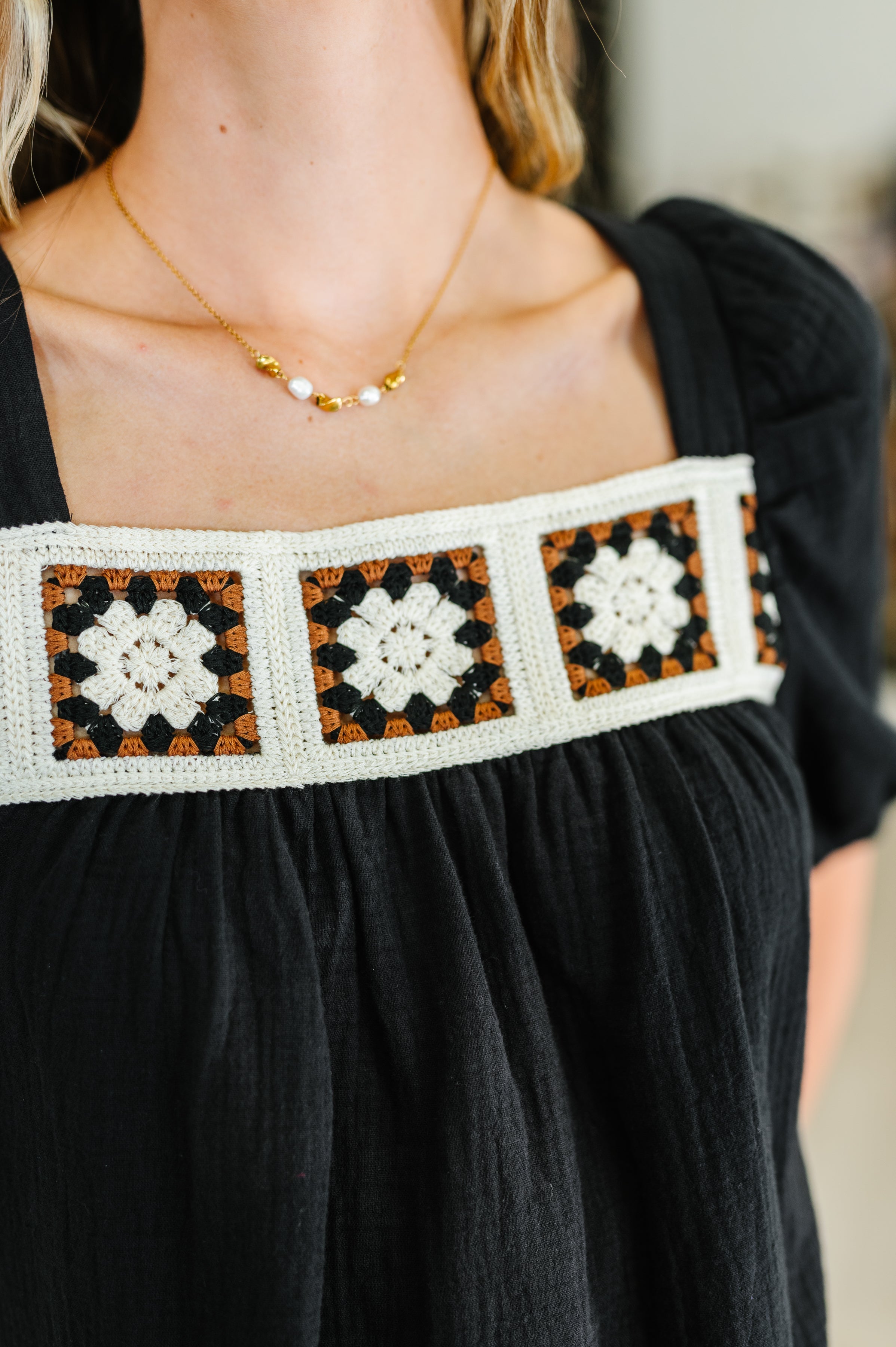 Craft Night Crochet Detail Top-Womens-Ave Shops-[option4]-[option5]-[option6]-[option7]-[option8]-Shop-Boutique-Clothing-for-Women-Online