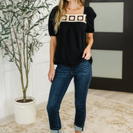 Craft Night Crochet Detail Top-Womens-Ave Shops-[option4]-[option5]-[option6]-[option7]-[option8]-Shop-Boutique-Clothing-for-Women-Online