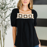 Craft Night Crochet Detail Top-Womens-Ave Shops-[option4]-[option5]-[option6]-[option7]-[option8]-Shop-Boutique-Clothing-for-Women-Online