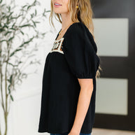 Craft Night Crochet Detail Top-Womens-Ave Shops-[option4]-[option5]-[option6]-[option7]-[option8]-Shop-Boutique-Clothing-for-Women-Online