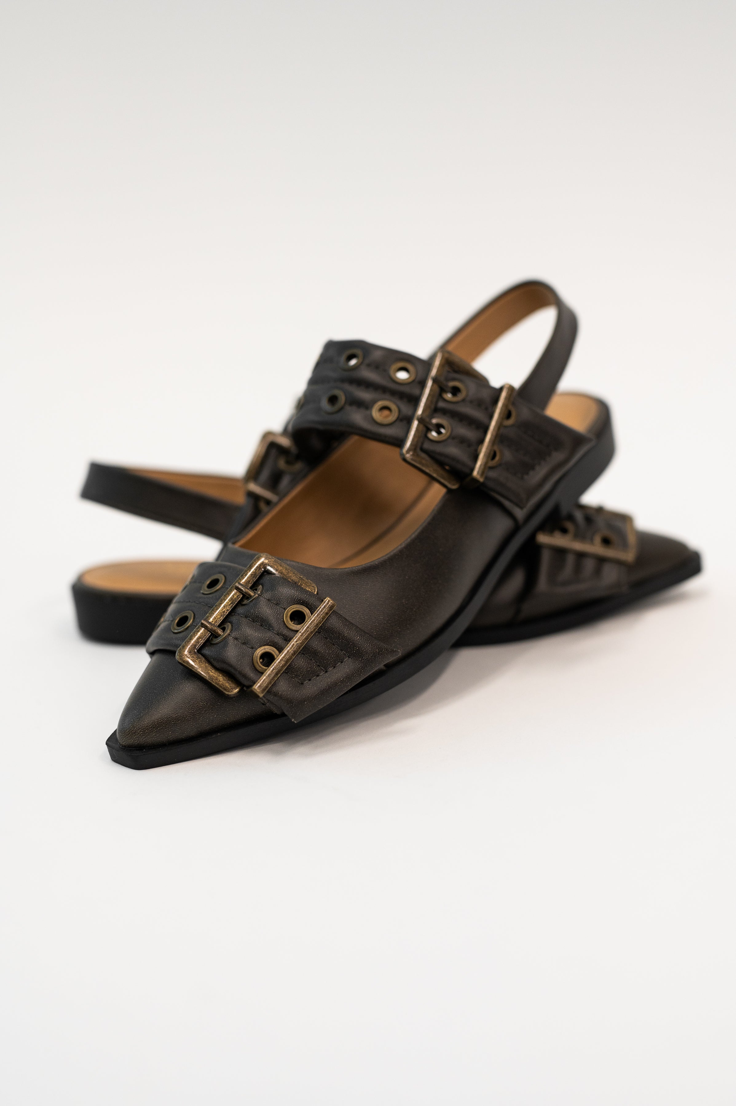 Crazy Train Buckle Pointy Toe Flats-Womens-Ave Shops-[option4]-[option5]-[option6]-[option7]-[option8]-Shop-Boutique-Clothing-for-Women-Online
