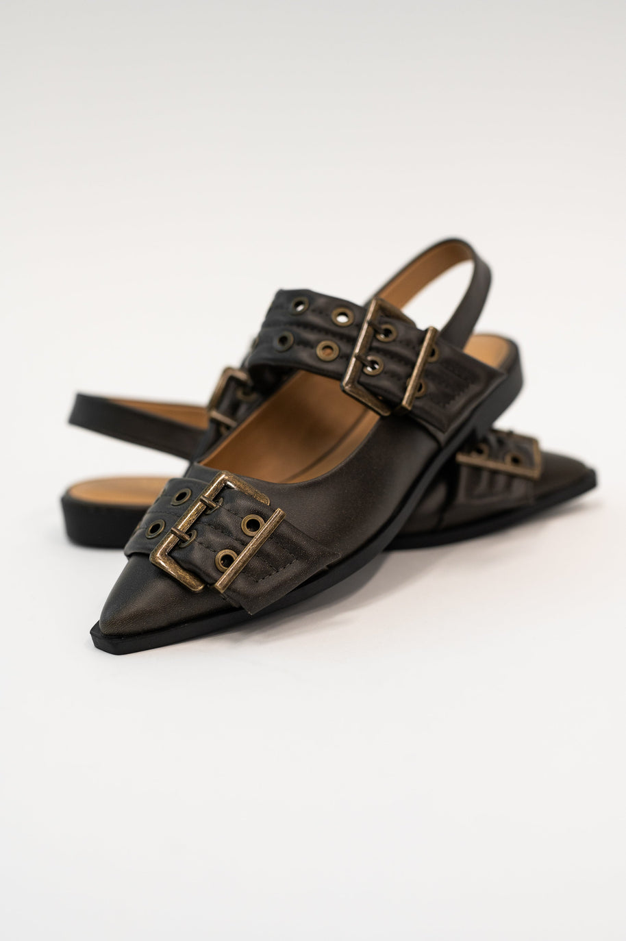 Crazy Train Buckle Pointy Toe Flats-Womens-Ave Shops-[option4]-[option5]-[option6]-[option7]-[option8]-Shop-Boutique-Clothing-for-Women-Online