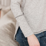 Cream Comfort Top In Heather Gray-Womens-Ave Shops-[option4]-[option5]-[option6]-[option7]-[option8]-Shop-Boutique-Clothing-for-Women-Online