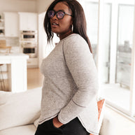 Cream Comfort Top In Heather Gray-Womens-Ave Shops-[option4]-[option5]-[option6]-[option7]-[option8]-Shop-Boutique-Clothing-for-Women-Online