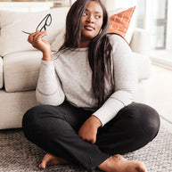 Cream Comfort Top In Heather Gray-Womens-Ave Shops-[option4]-[option5]-[option6]-[option7]-[option8]-Shop-Boutique-Clothing-for-Women-Online