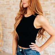 Cream of the Crop Rib Knit Tank Top in Black-Tops-Ave Shops-[option4]-[option5]-[option6]-[option7]-[option8]-Shop-Boutique-Clothing-for-Women-Online