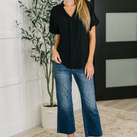 PREORDER: Crinkle Wove V-Neck Blouse in Four Colors-Womens-Ave Shops-[option4]-[option5]-[option6]-[option7]-[option8]-Shop-Boutique-Clothing-for-Women-Online