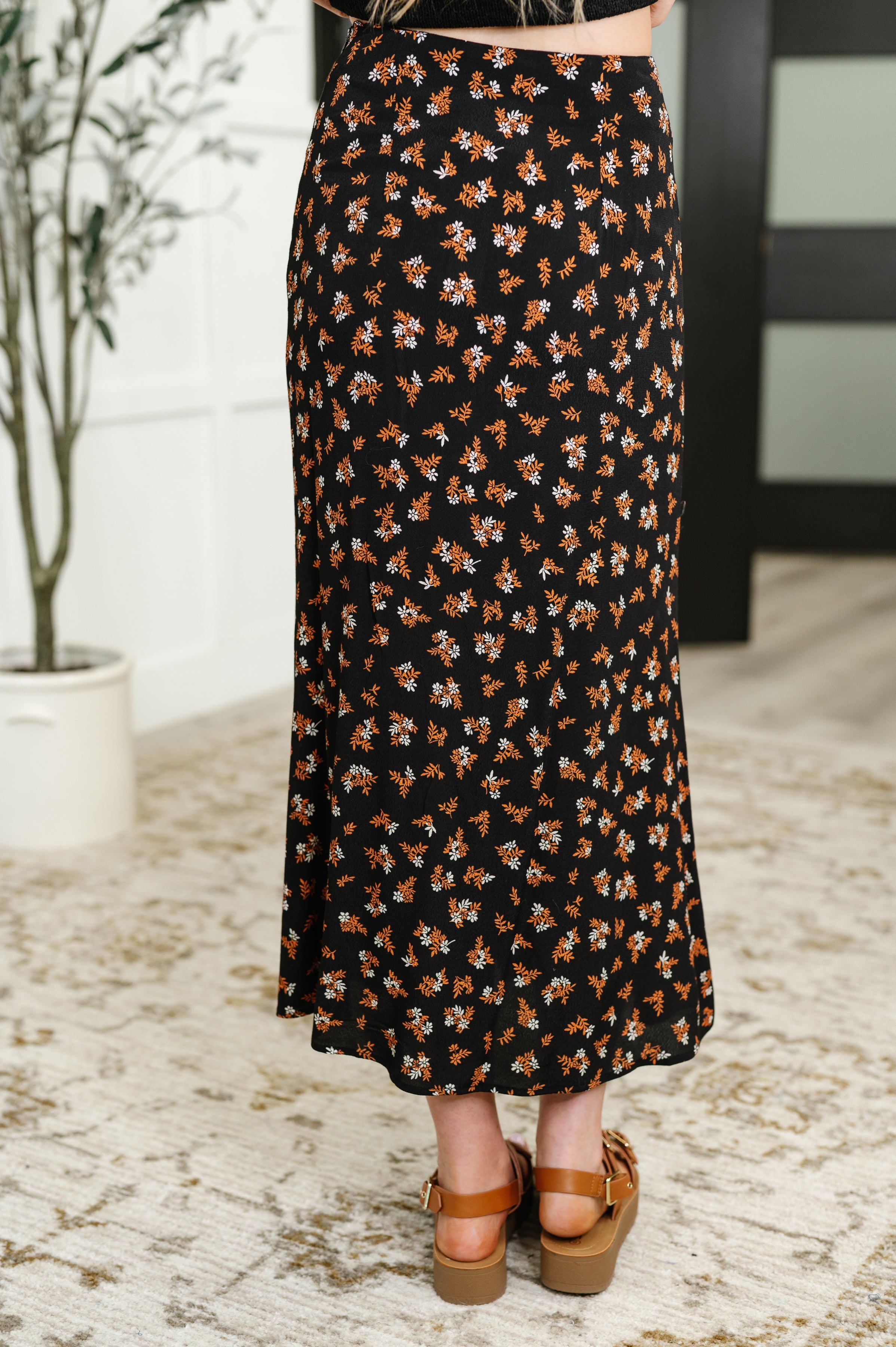 Crisp Kiss Midi Skirt in Rust, White and Black-Womens-Ave Shops-[option4]-[option5]-[option6]-[option7]-[option8]-Shop-Boutique-Clothing-for-Women-Online
