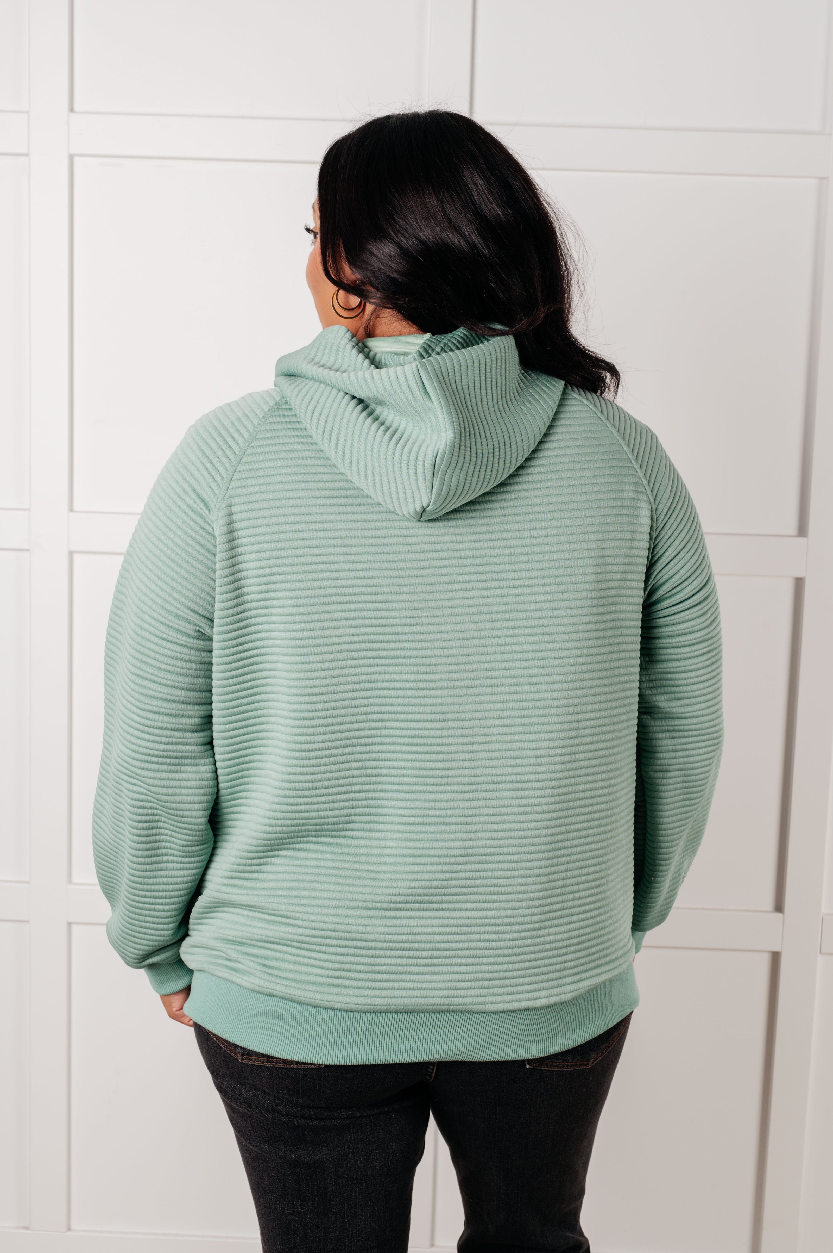 Crosswalk Textured Hoodie in Green-Tops-Ave Shops-[option4]-[option5]-[option6]-[option7]-[option8]-Shop-Boutique-Clothing-for-Women-Online