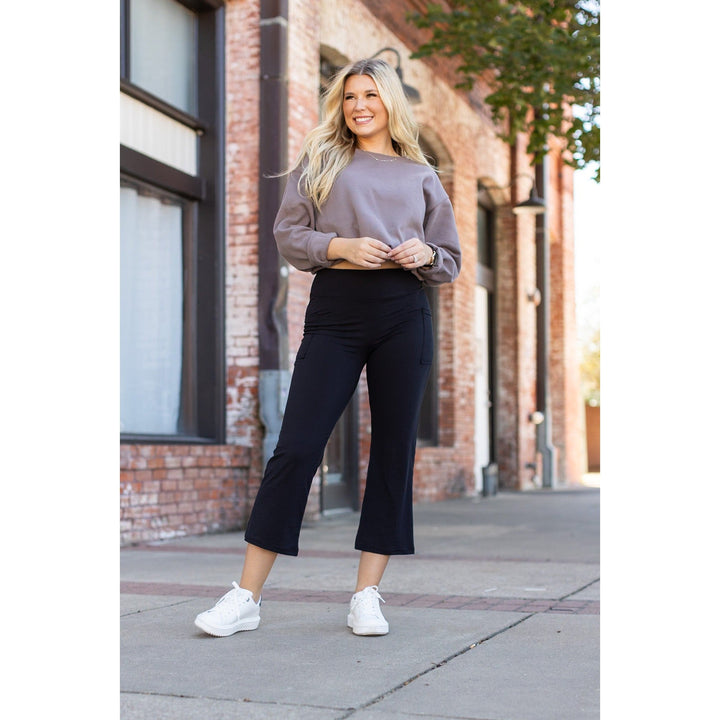 The Delilah - Kick Flare Leggings with Pockets-JuliaRoseWholesale-[option4]-[option5]-[option6]-[option7]-[option8]-Shop-Boutique-Clothing-for-Women-Online