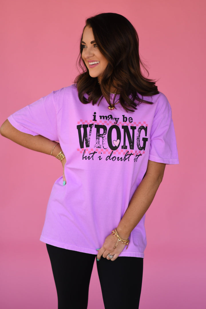 I May Be Wrong But I Doubt It Tee-P&PD Wholesale-[option4]-[option5]-[option6]-[option7]-[option8]-Shop-Boutique-Clothing-for-Women-Online