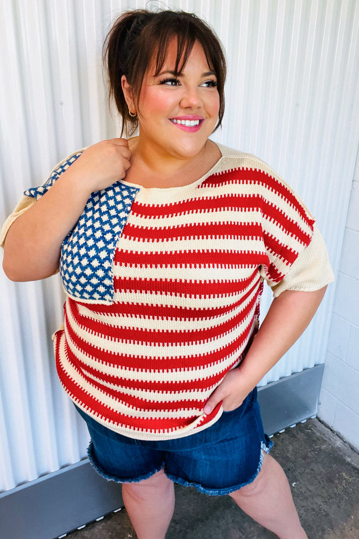 American Flag Jacquard Knit Sweater Top-Haptics-[option4]-[option5]-[option6]-[option7]-[option8]-Shop-Boutique-Clothing-for-Women-Online