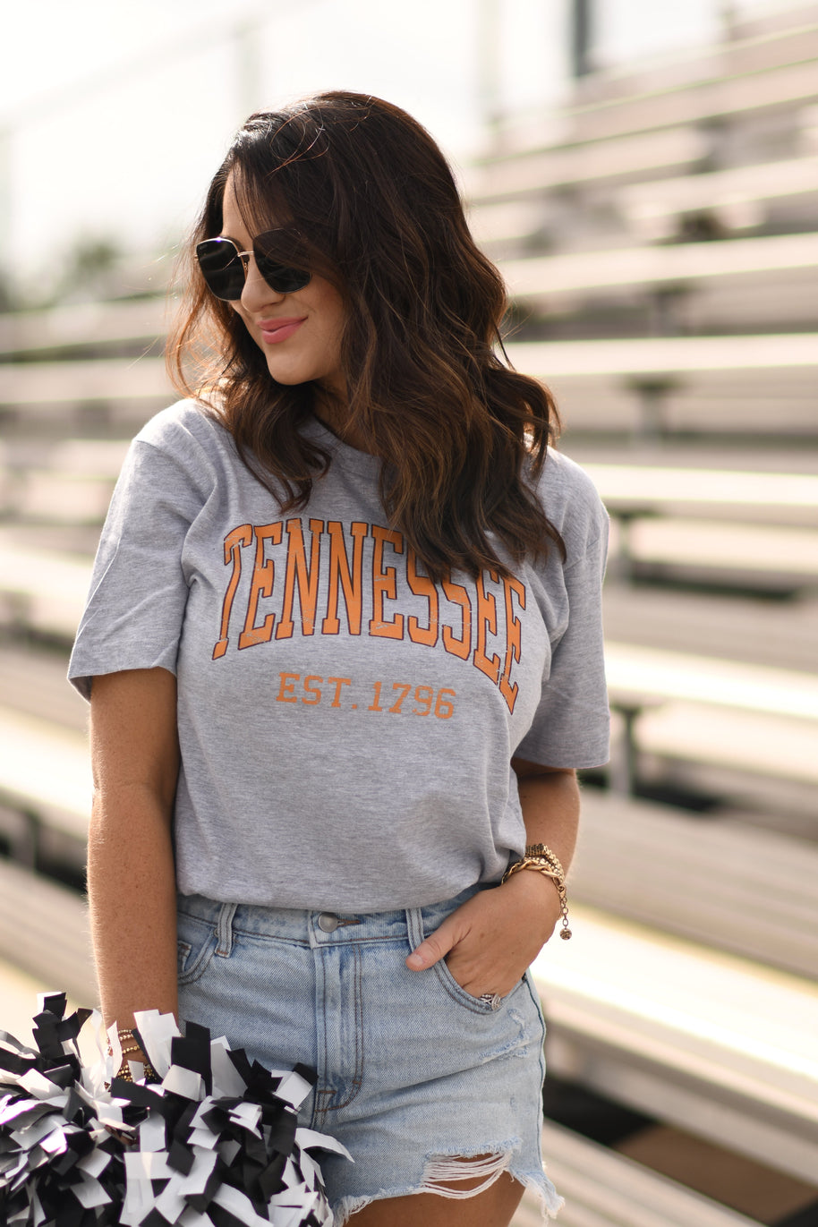 Tennessee Distressed Tee-P&PD Wholesale-[option4]-[option5]-[option6]-[option7]-[option8]-Shop-Boutique-Clothing-for-Women-Online