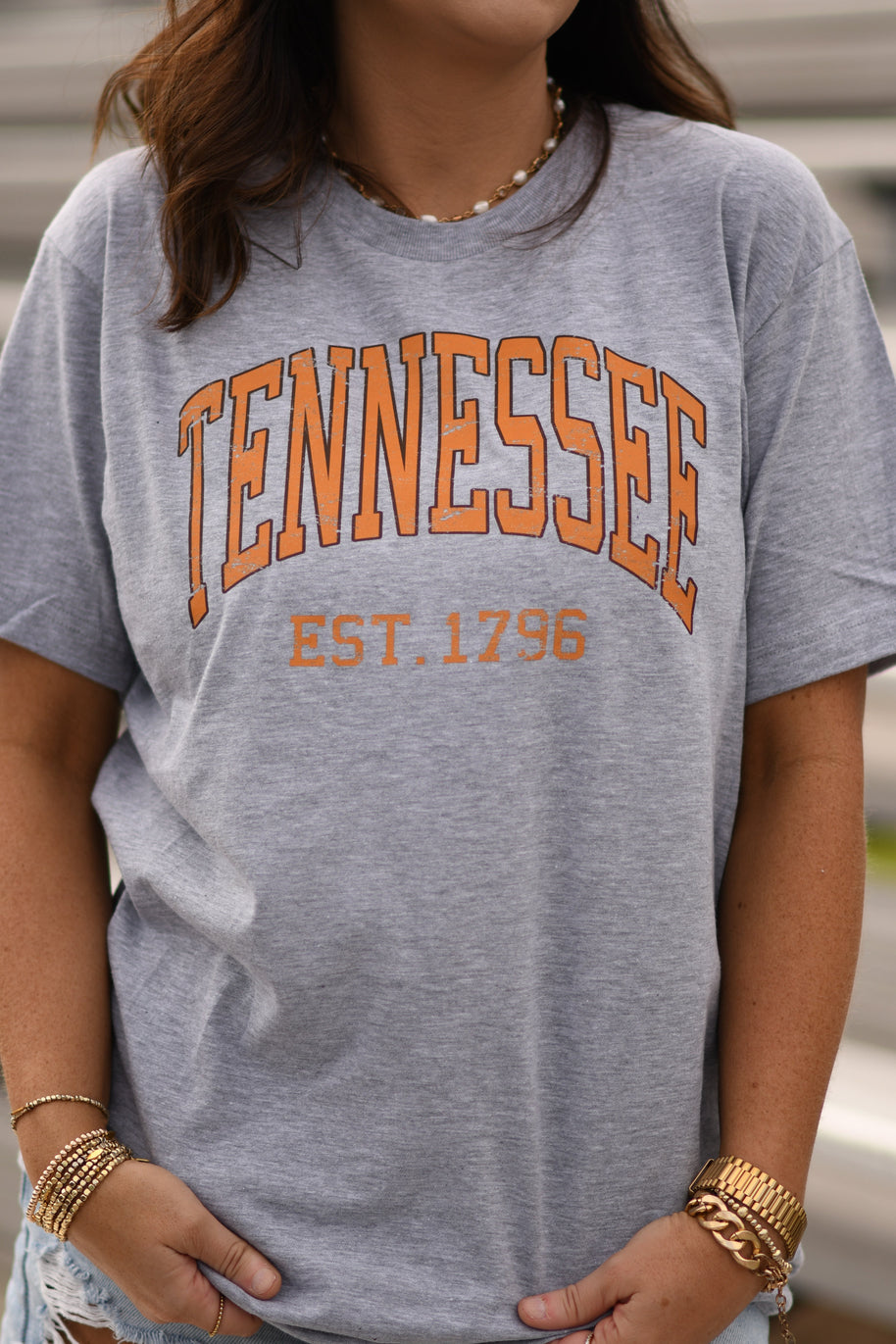 Tennessee Distressed Tee-P&PD Wholesale-[option4]-[option5]-[option6]-[option7]-[option8]-Shop-Boutique-Clothing-for-Women-Online