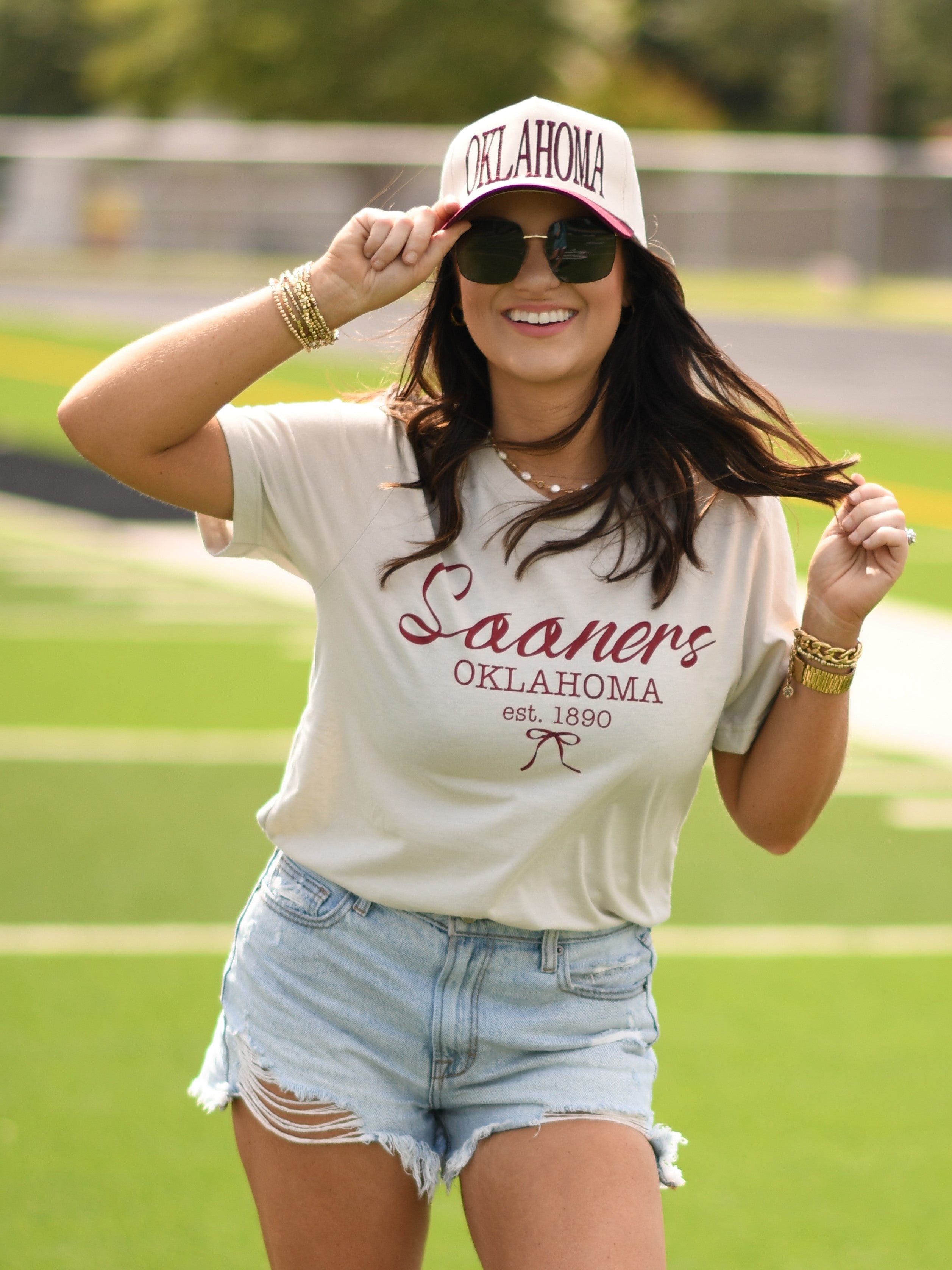 Sooners Bow Tee-P&PD Wholesale-[option4]-[option5]-[option6]-[option7]-[option8]-Shop-Boutique-Clothing-for-Women-Online