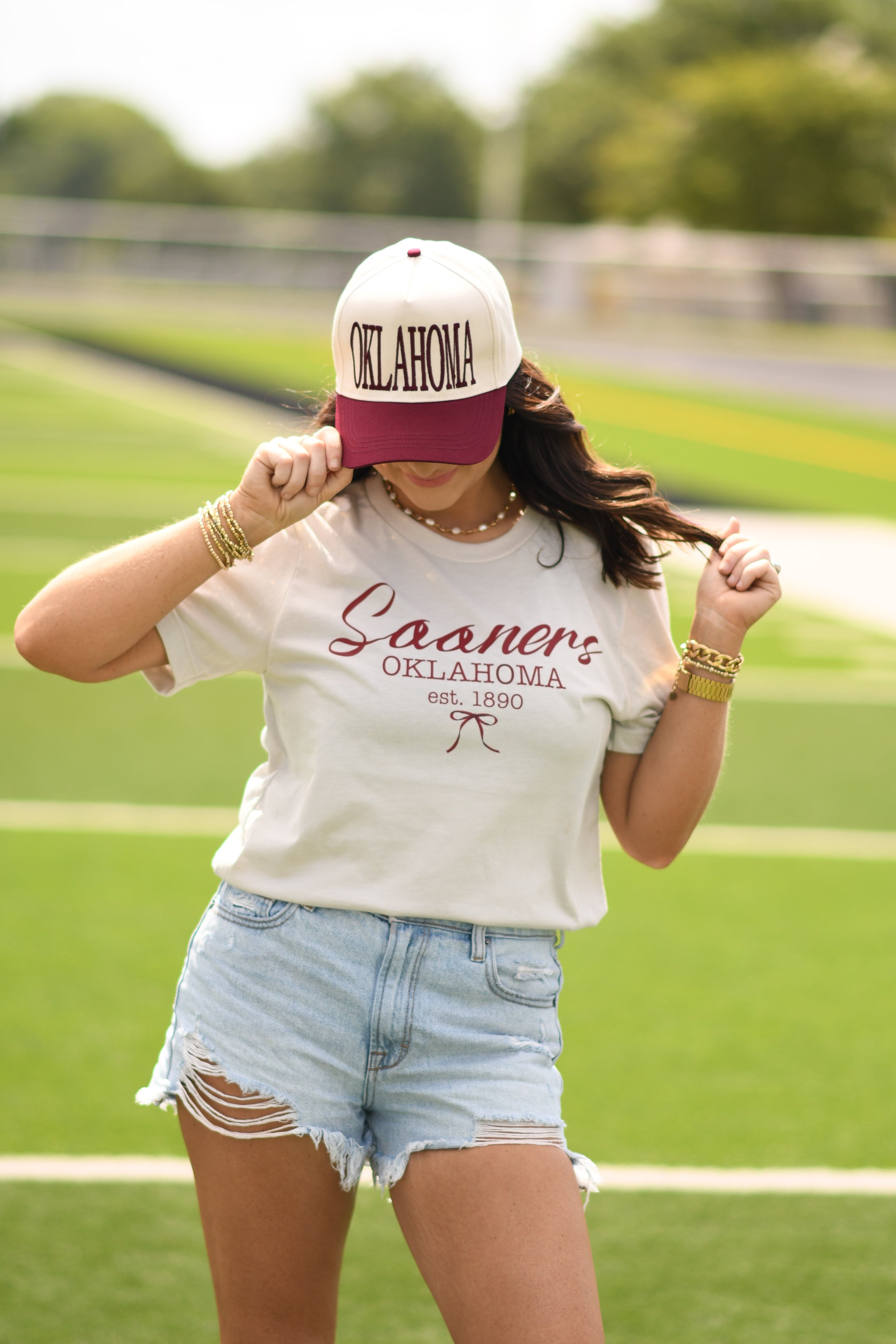 Sooners Bow Tee-P&PD Wholesale-[option4]-[option5]-[option6]-[option7]-[option8]-Shop-Boutique-Clothing-for-Women-Online