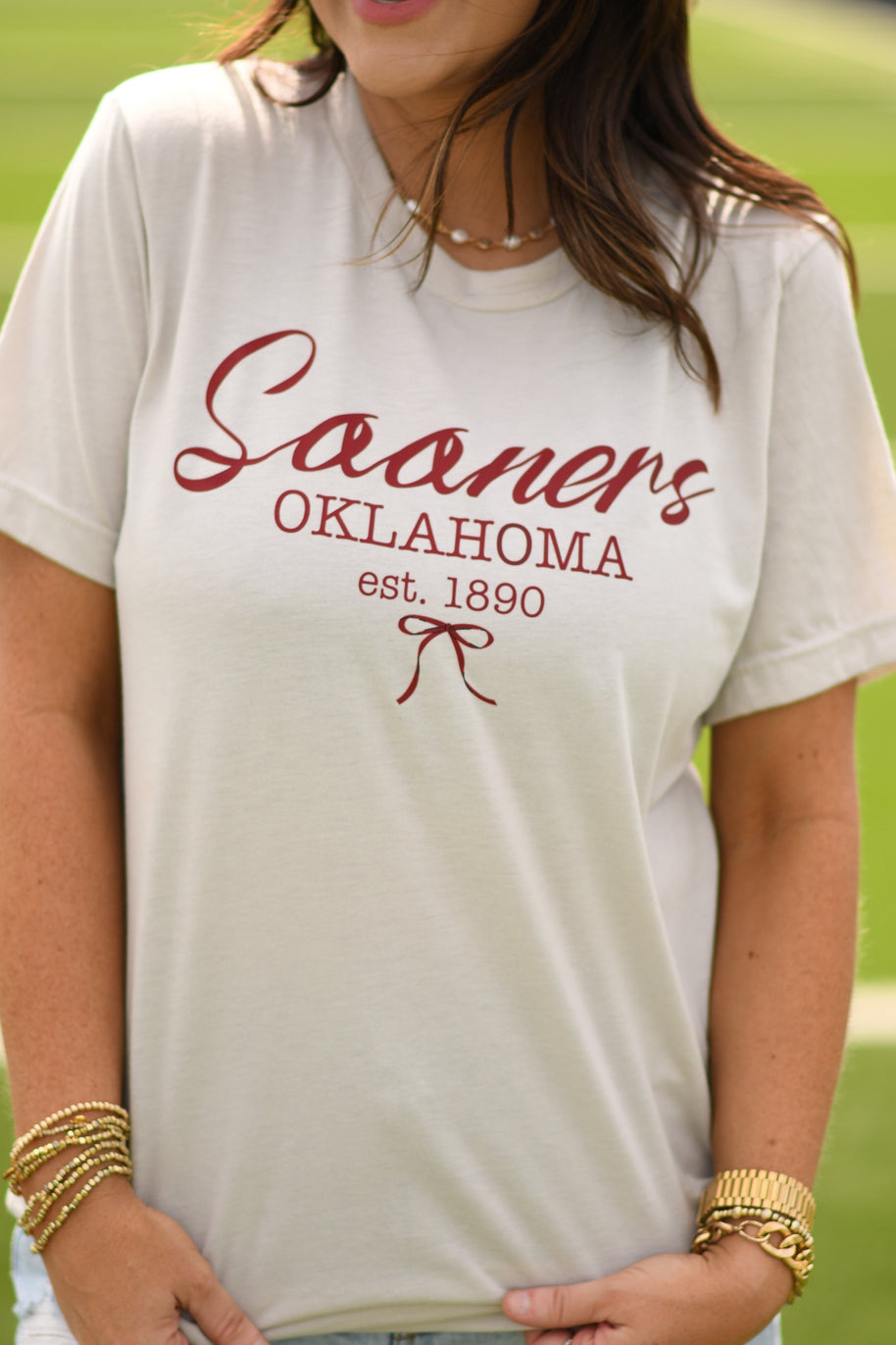 Sooners Bow Tee-P&PD Wholesale-[option4]-[option5]-[option6]-[option7]-[option8]-Shop-Boutique-Clothing-for-Women-Online