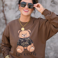 Be Cozy Bear Sweatshirt-P&PD Wholesale-[option4]-[option5]-[option6]-[option7]-[option8]-Shop-Boutique-Clothing-for-Women-Online
