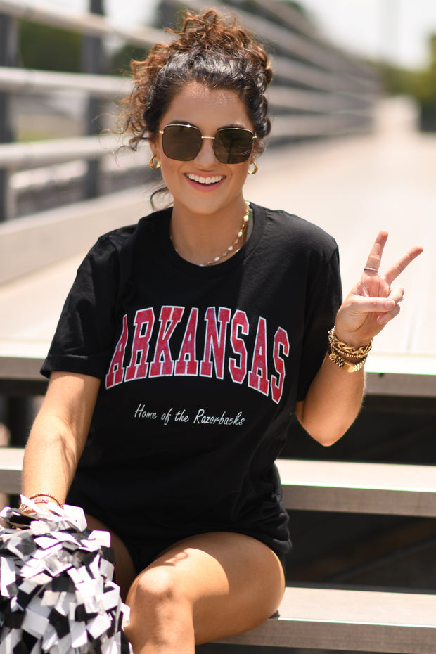 Arkansas Home Of The Razorbacks Tee-P&PD Wholesale-[option4]-[option5]-[option6]-[option7]-[option8]-Shop-Boutique-Clothing-for-Women-Online
