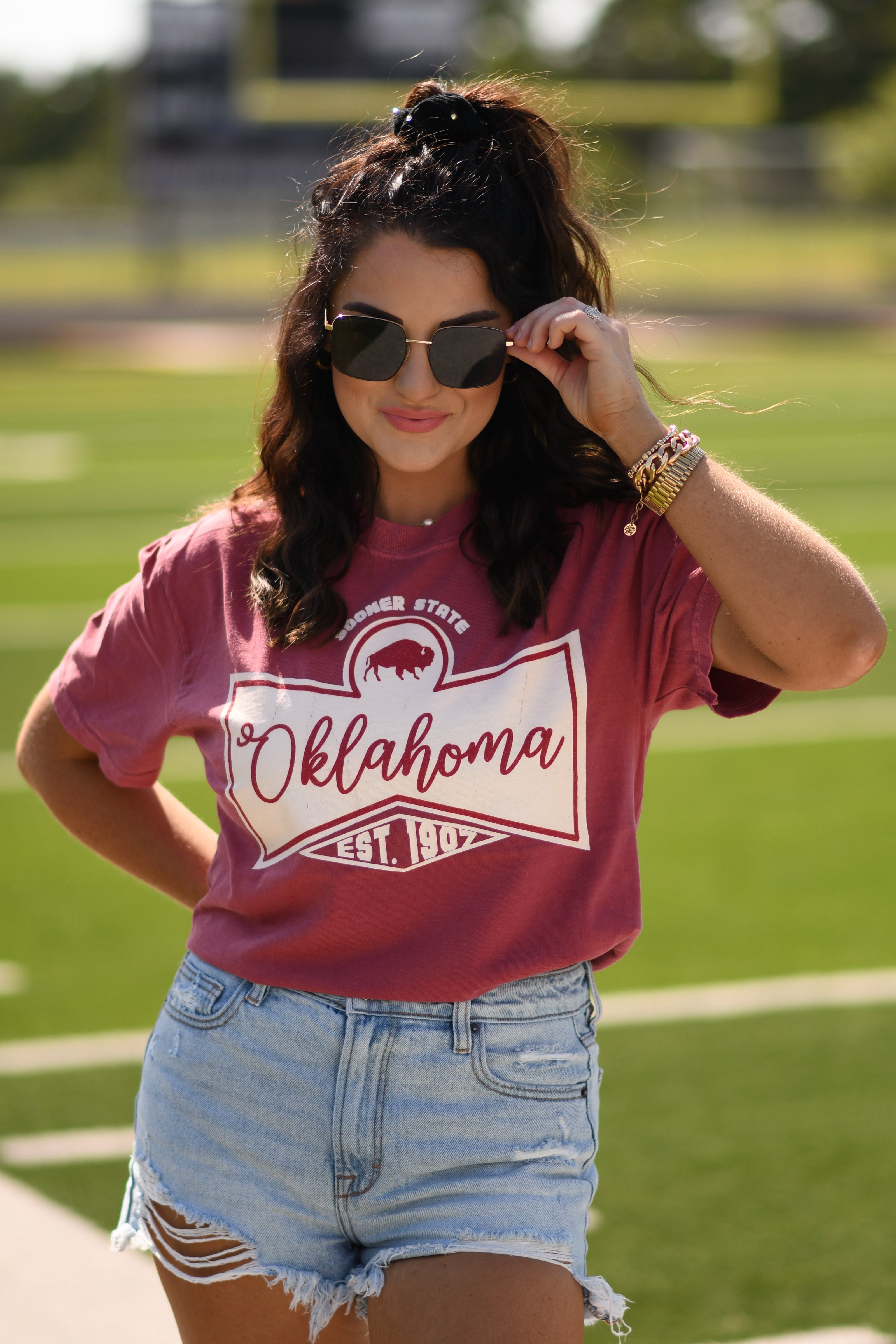 Oklahoma Sooner State Tee-P&PD Wholesale-[option4]-[option5]-[option6]-[option7]-[option8]-Shop-Boutique-Clothing-for-Women-Online