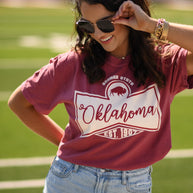 Oklahoma Sooner State Tee-P&PD Wholesale-[option4]-[option5]-[option6]-[option7]-[option8]-Shop-Boutique-Clothing-for-Women-Online