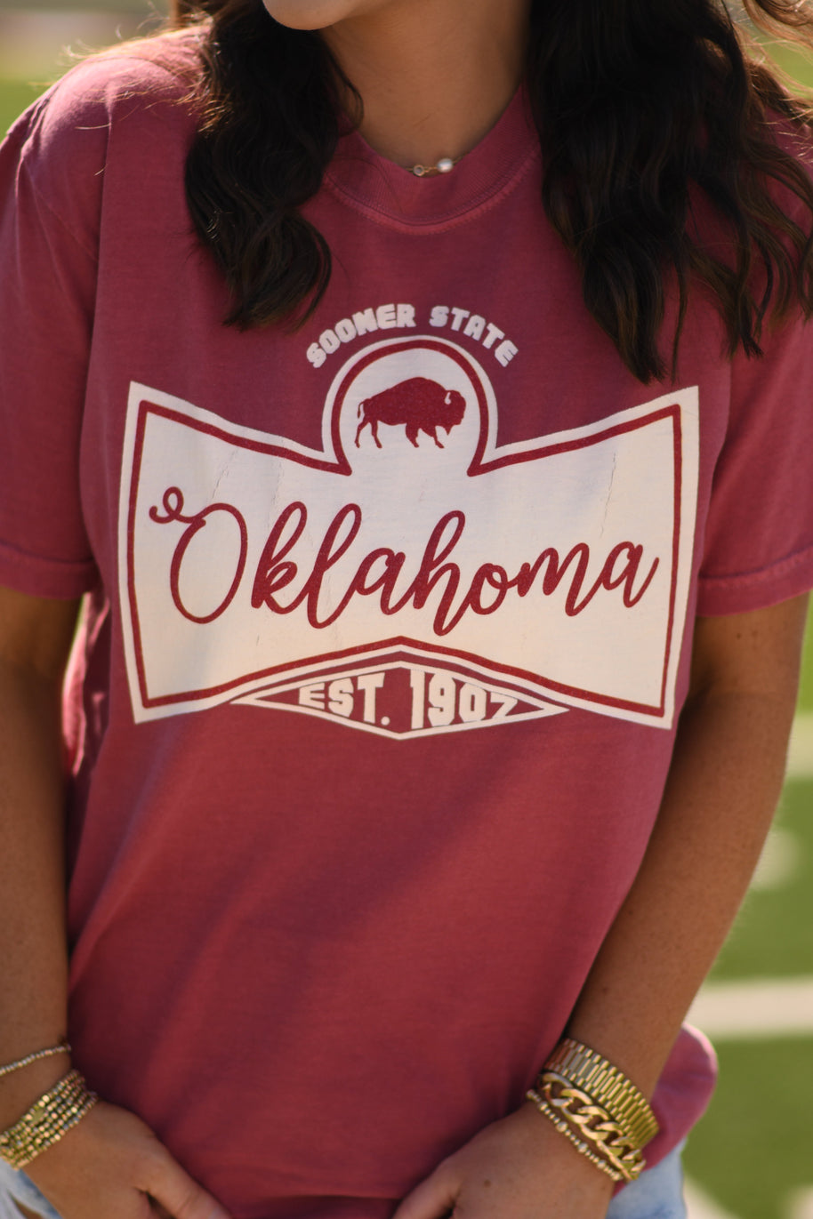 Oklahoma Sooner State Tee-P&PD Wholesale-[option4]-[option5]-[option6]-[option7]-[option8]-Shop-Boutique-Clothing-for-Women-Online