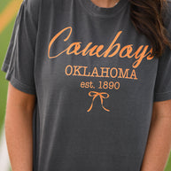Cowboys Oklahoma Bow Tee-P&PD Wholesale-[option4]-[option5]-[option6]-[option7]-[option8]-Shop-Boutique-Clothing-for-Women-Online