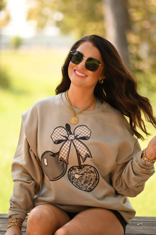 Camo Cherries Sweatshirt-P&PD Wholesale-[option4]-[option5]-[option6]-[option7]-[option8]-Shop-Boutique-Clothing-for-Women-Online