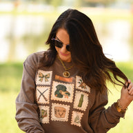 Hunting Stamps Tee / Long Sleeve-P&PD Wholesale-[option4]-[option5]-[option6]-[option7]-[option8]-Shop-Boutique-Clothing-for-Women-Online