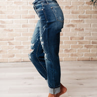 Judy Blue Danny Mid Rise Cuffed Destroy Boyfriend Jeans-Womens-Ave Shops-[option4]-[option5]-[option6]-[option7]-[option8]-Shop-Boutique-Clothing-for-Women-Online