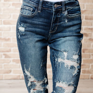 Judy Blue Danny Mid Rise Cuffed Destroy Boyfriend Jeans-Womens-Ave Shops-[option4]-[option5]-[option6]-[option7]-[option8]-Shop-Boutique-Clothing-for-Women-Online