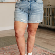 Judy Blue Darlene High Rise Distressed Cuffed Cutoff Shorts-Womens-Ave Shops-[option4]-[option5]-[option6]-[option7]-[option8]-Shop-Boutique-Clothing-for-Women-Online