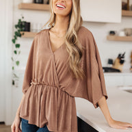 Dazzlingly Draped V-Neck Blouse-Blouses-Ave Shops-[option4]-[option5]-[option6]-[option7]-[option8]-Shop-Boutique-Clothing-for-Women-Online