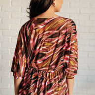 Dearest Dreamer Peplum Top in Abstract Mocha-Blouses-Ave Shops-[option4]-[option5]-[option6]-[option7]-[option8]-Shop-Boutique-Clothing-for-Women-Online