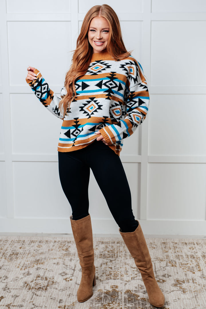 Desert Vibes Geometric Striped Sweater-Tops-Ave Shops-[option4]-[option5]-[option6]-[option7]-[option8]-Shop-Boutique-Clothing-for-Women-Online