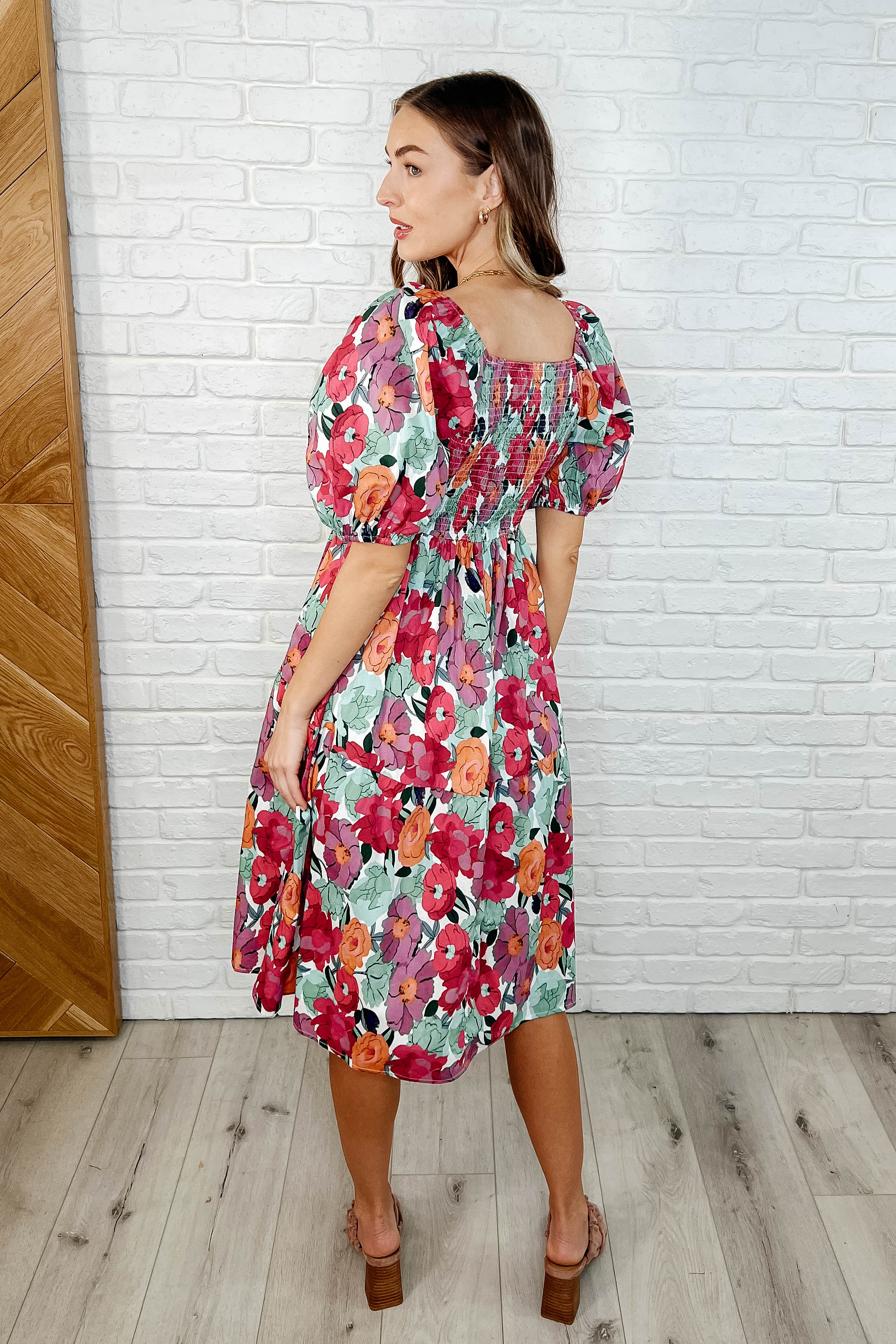 Dewdrop Blooms Puff Sleeve Floral Dress-Womens-Ave Shops-[option4]-[option5]-[option6]-[option7]-[option8]-Shop-Boutique-Clothing-for-Women-Online