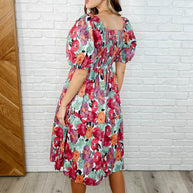 Dewdrop Blooms Puff Sleeve Floral Dress-Womens-Ave Shops-[option4]-[option5]-[option6]-[option7]-[option8]-Shop-Boutique-Clothing-for-Women-Online