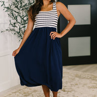 Dockside Darling Midi Dress in Navy-Womens-Ave Shops-[option4]-[option5]-[option6]-[option7]-[option8]-Shop-Boutique-Clothing-for-Women-Online