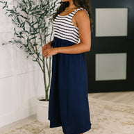 Dockside Darling Midi Dress in Navy-Womens-Ave Shops-[option4]-[option5]-[option6]-[option7]-[option8]-Shop-Boutique-Clothing-for-Women-Online