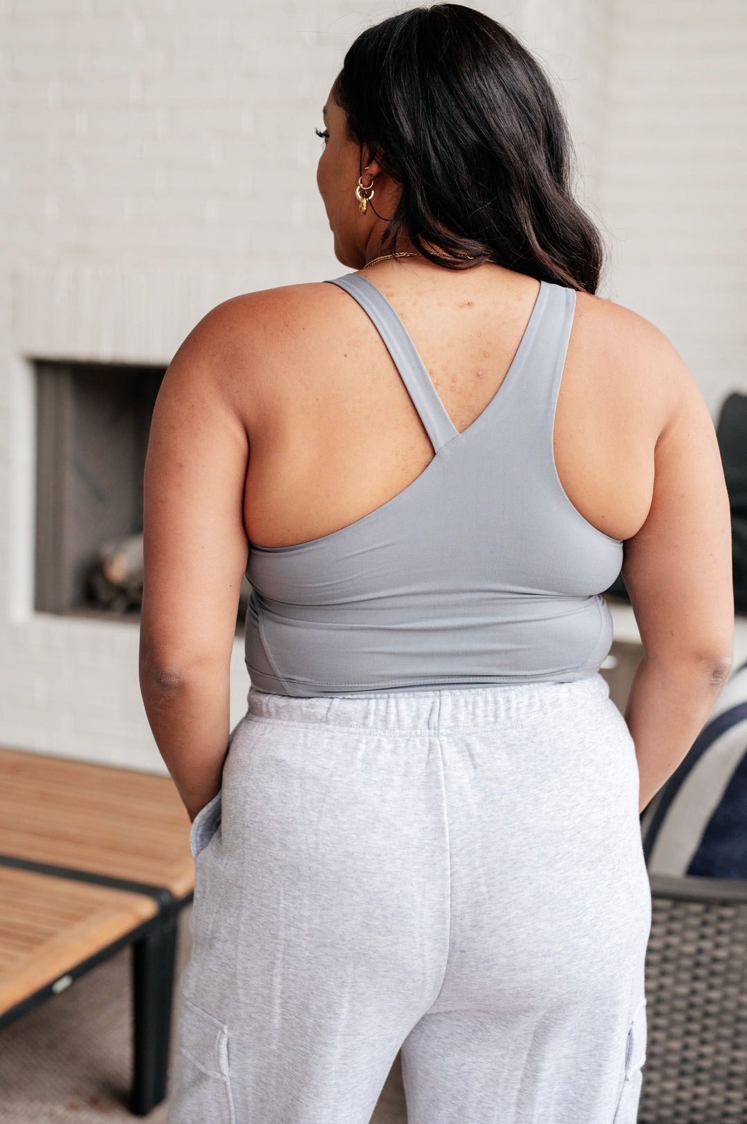 Rae Mode Doing it For Me Asymmetrical Tank in Rhino Grey-Athleisure-Ave Shops-[option4]-[option5]-[option6]-[option7]-[option8]-Shop-Boutique-Clothing-for-Women-Online